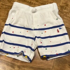 Polo by Ralph Lauren White and Blue Kids Shorts